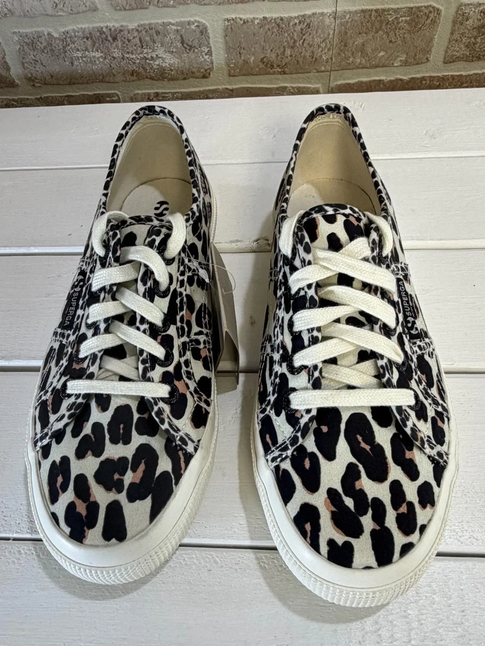 Superga 2750 Light Leopard Print Sneakers Women’s Size 6.5 NWT Canvas Lace Up